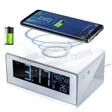 Despertador digital con cargador movil inalambrico - Powerbankevacolor