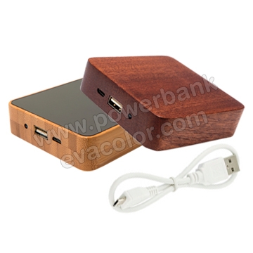 Comprar Cargador externo movil fabricado en madera para moviles y  tablets-Powerbankevacolor